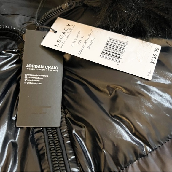 JORDAN CRAIG SUGAR HILL PUFFER JACKET (TRIPLE BLACK) - Picture 12 of 12